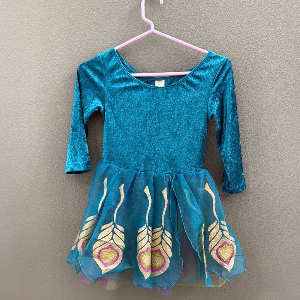 Gymboree Size 7/8 Pretty Lil Peacock Dress Leotard Halloween